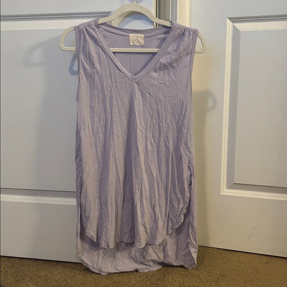 Anthropologie T.La sleeveless lavender tunic Tank Top Small